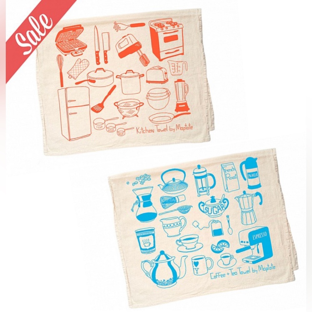 2pc Kitchen Coffee and Tea Towel Set by Maptote